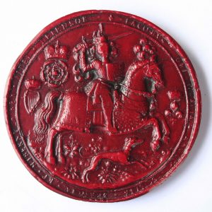 King James I - Reverse in Red - 1st & 2nd Great Seal.