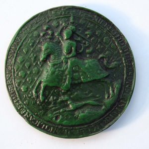 King Edward VI- Reverse in Green - Great seal - Court of Augmentation.
