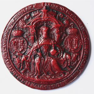 King Henry VIII- Obverse in Red - 3rd Great seal.