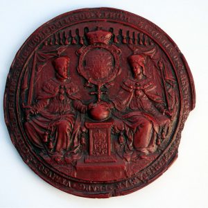 Queen Mary & Philip of Spain - Obverse in Red - Great Seal.